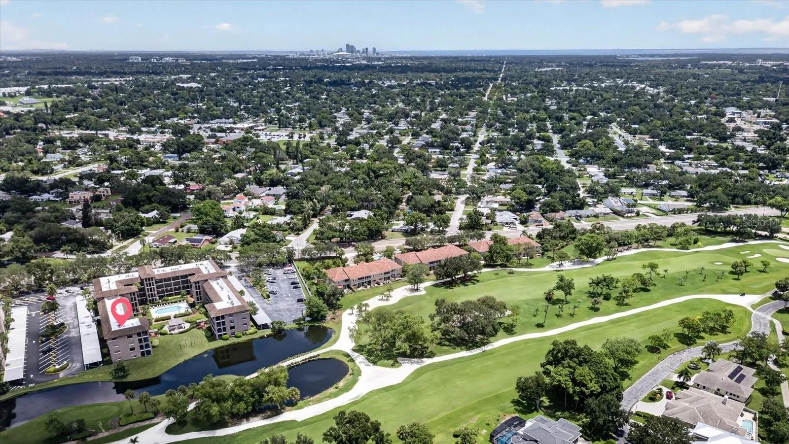 Red Pin Drop Shows Location Of The Condo