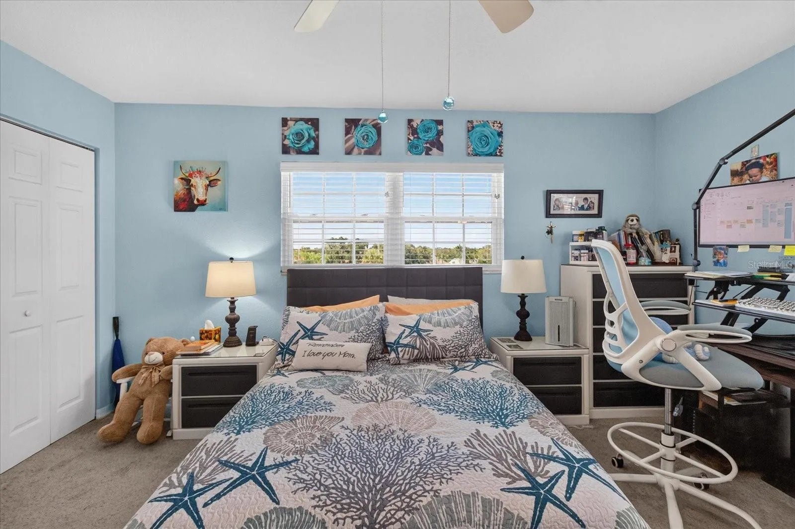 Primary Bedroom With Ensuite Bathroom and Double Built In Closets.