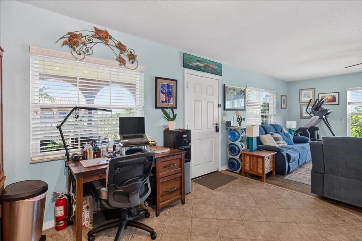 View Of Front Door From The Dining Area
