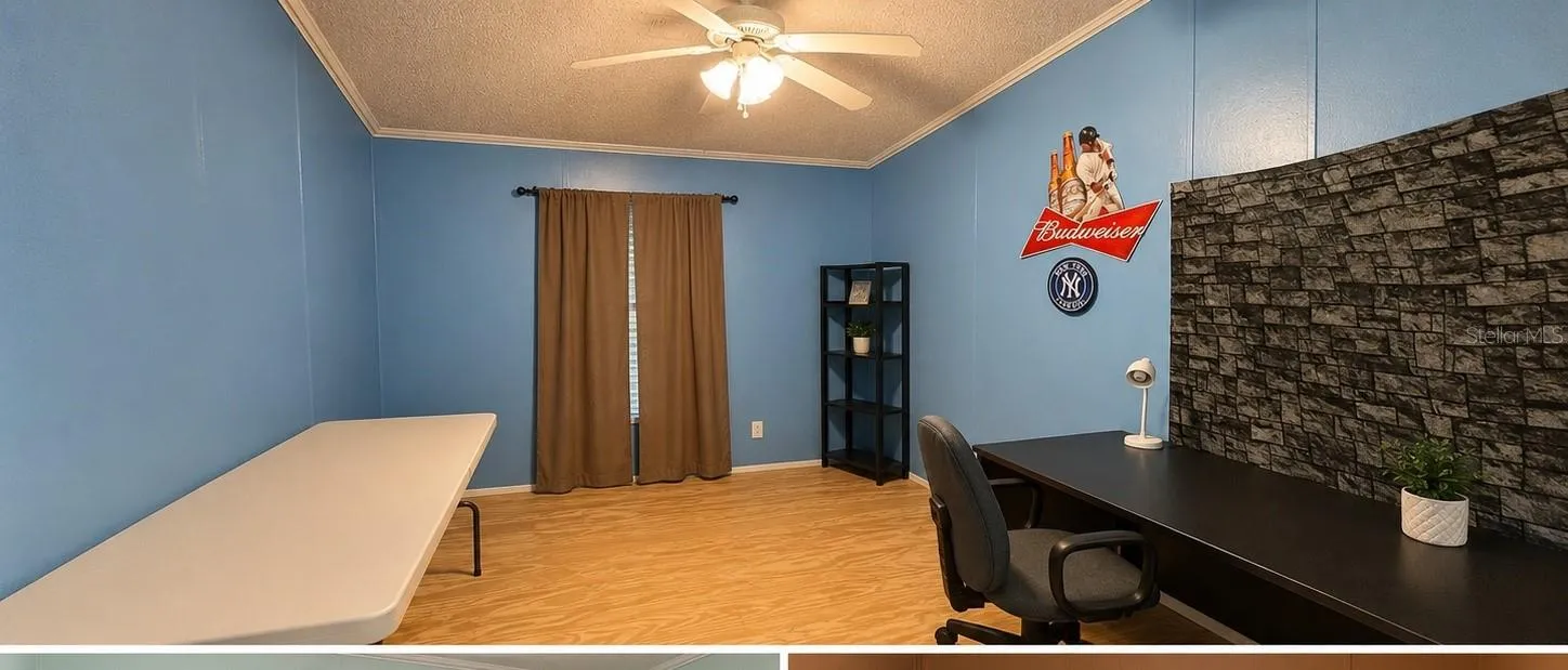 Altered photo Bedroom clutter removed presently office