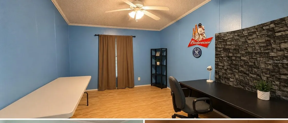 Altered photo Bedroom clutter removed presently office