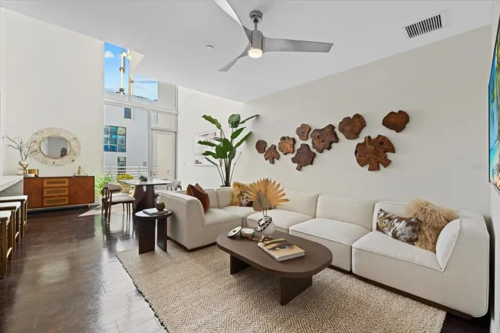 Open concept floor plan