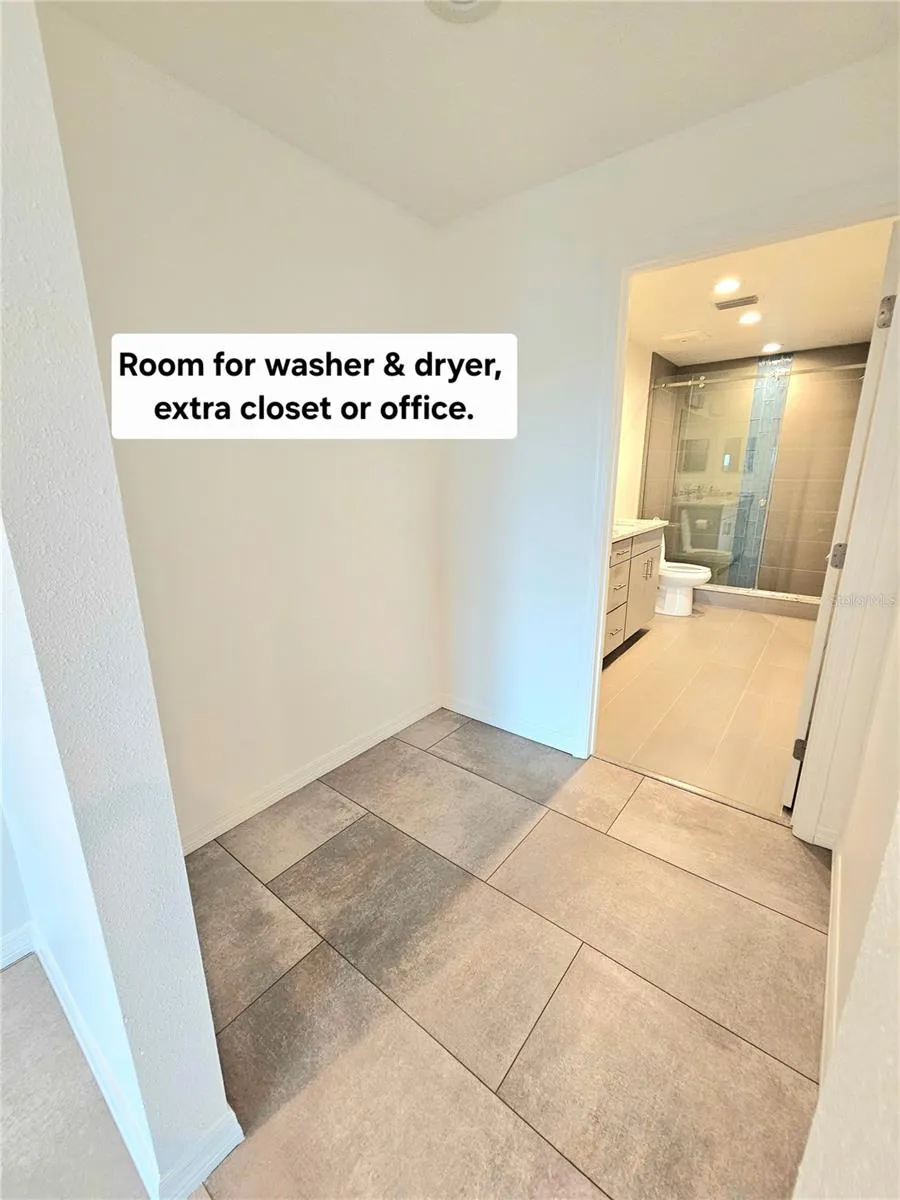 Master #2 Additional Space for Washer &amp; Dryer, Office or 3rd Closet - Your Choice!