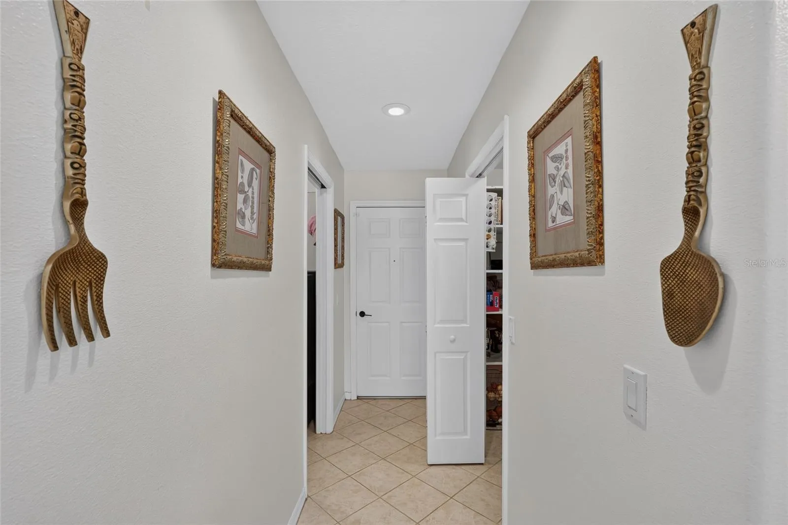 Hallway to Laundry Room and Pantry