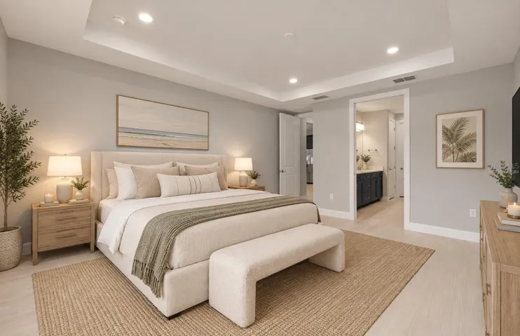 Virtually staged in the actual home.