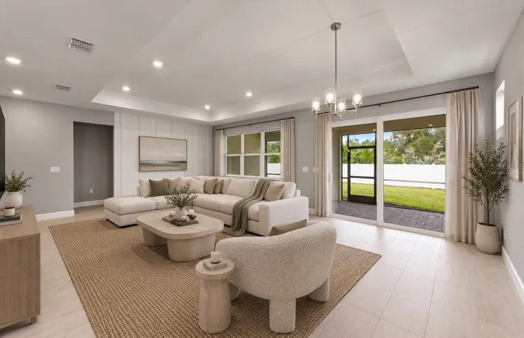 Virtually staged in the actual home.