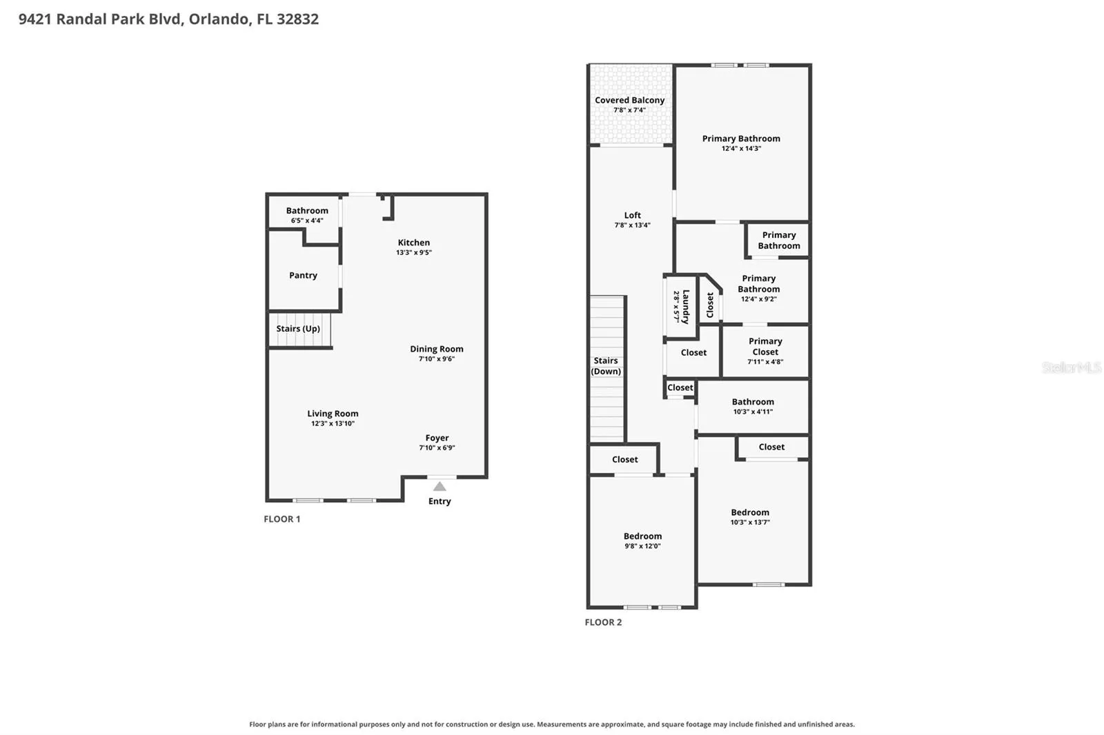 Room sizes approximate