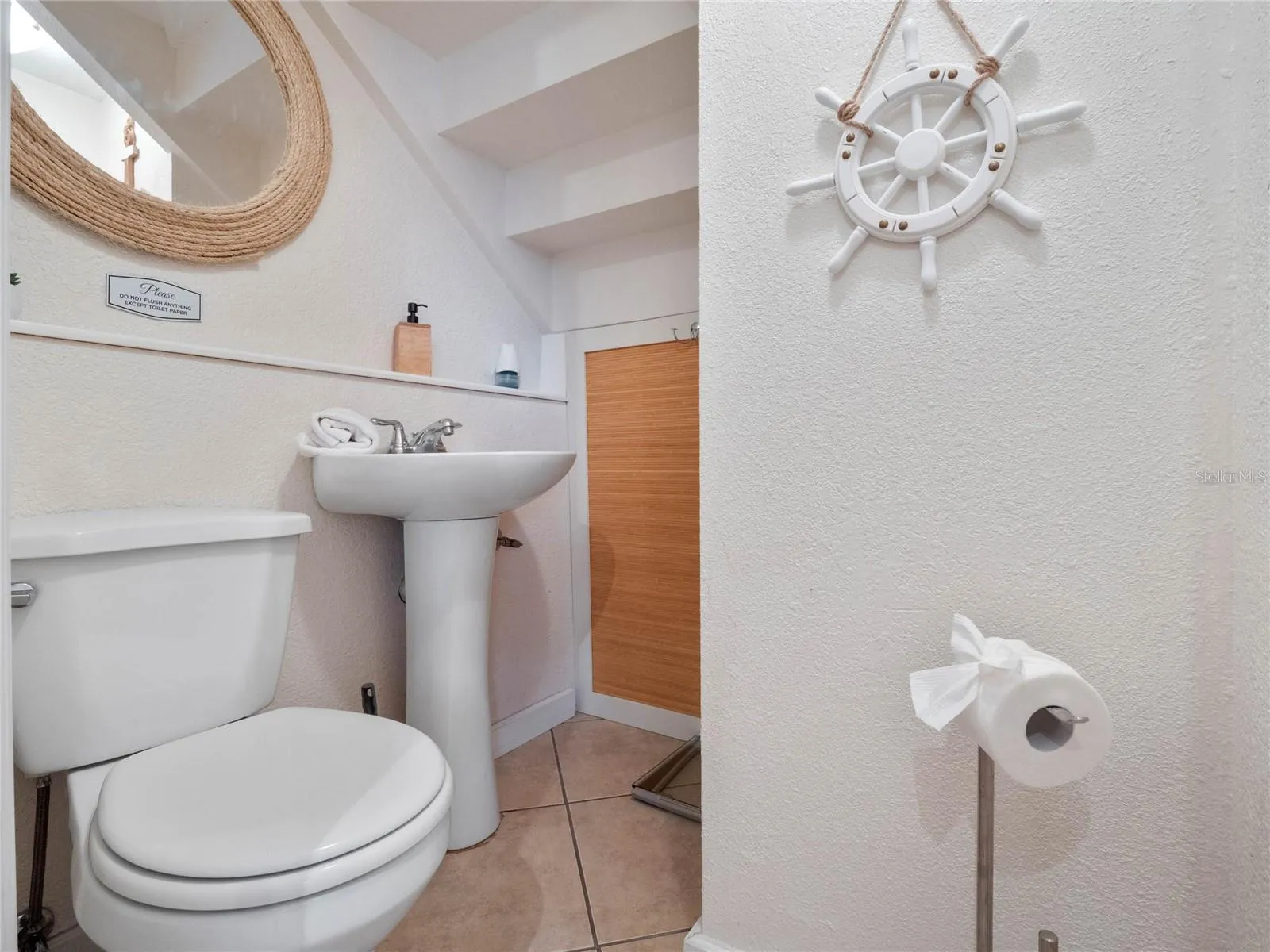 Convenient main level guest bathroom.