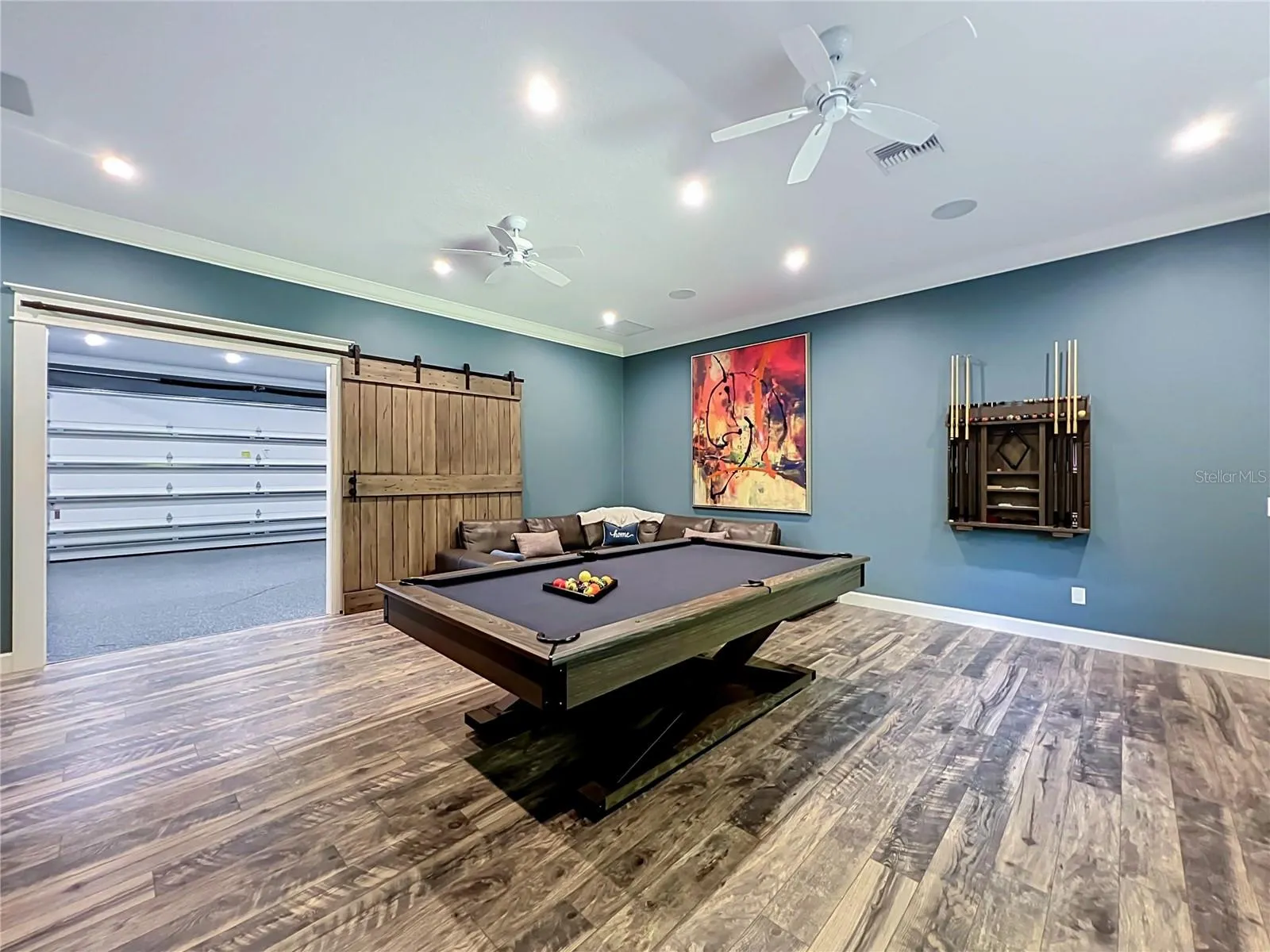 Pool Table, Flat Screen TV and Game Room Setup