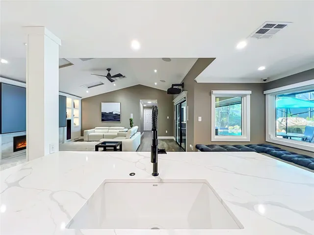 Kitchen views to Living Room