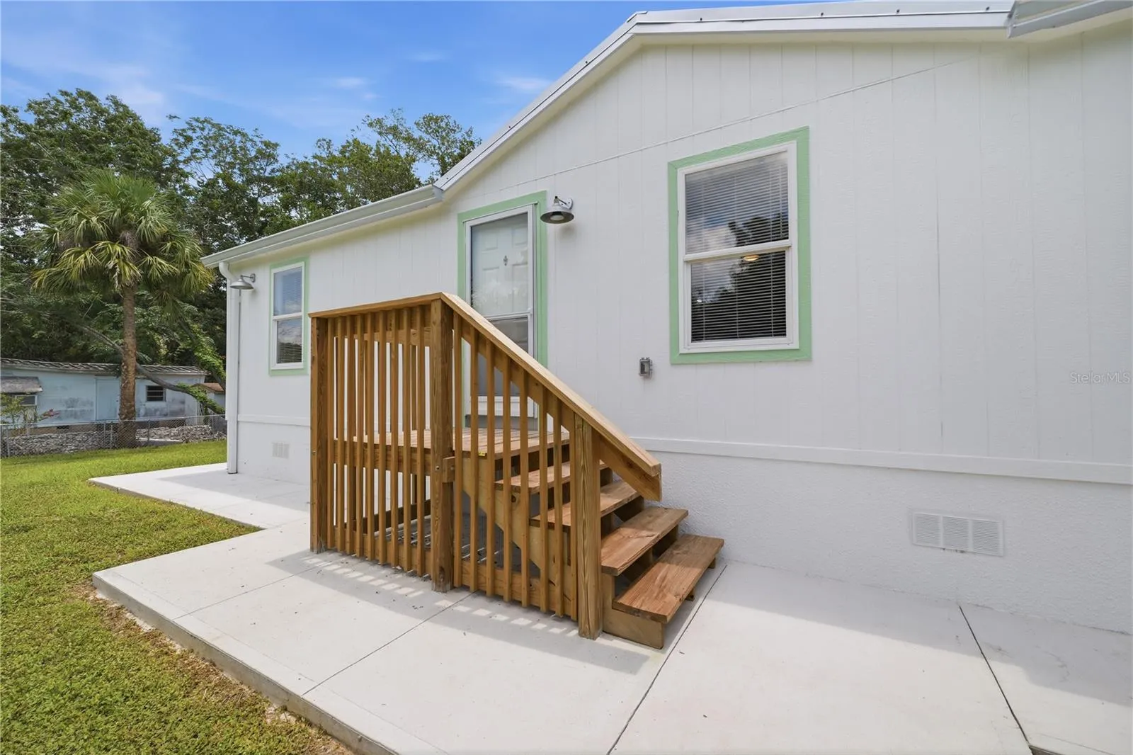side entrance off the laundry room
