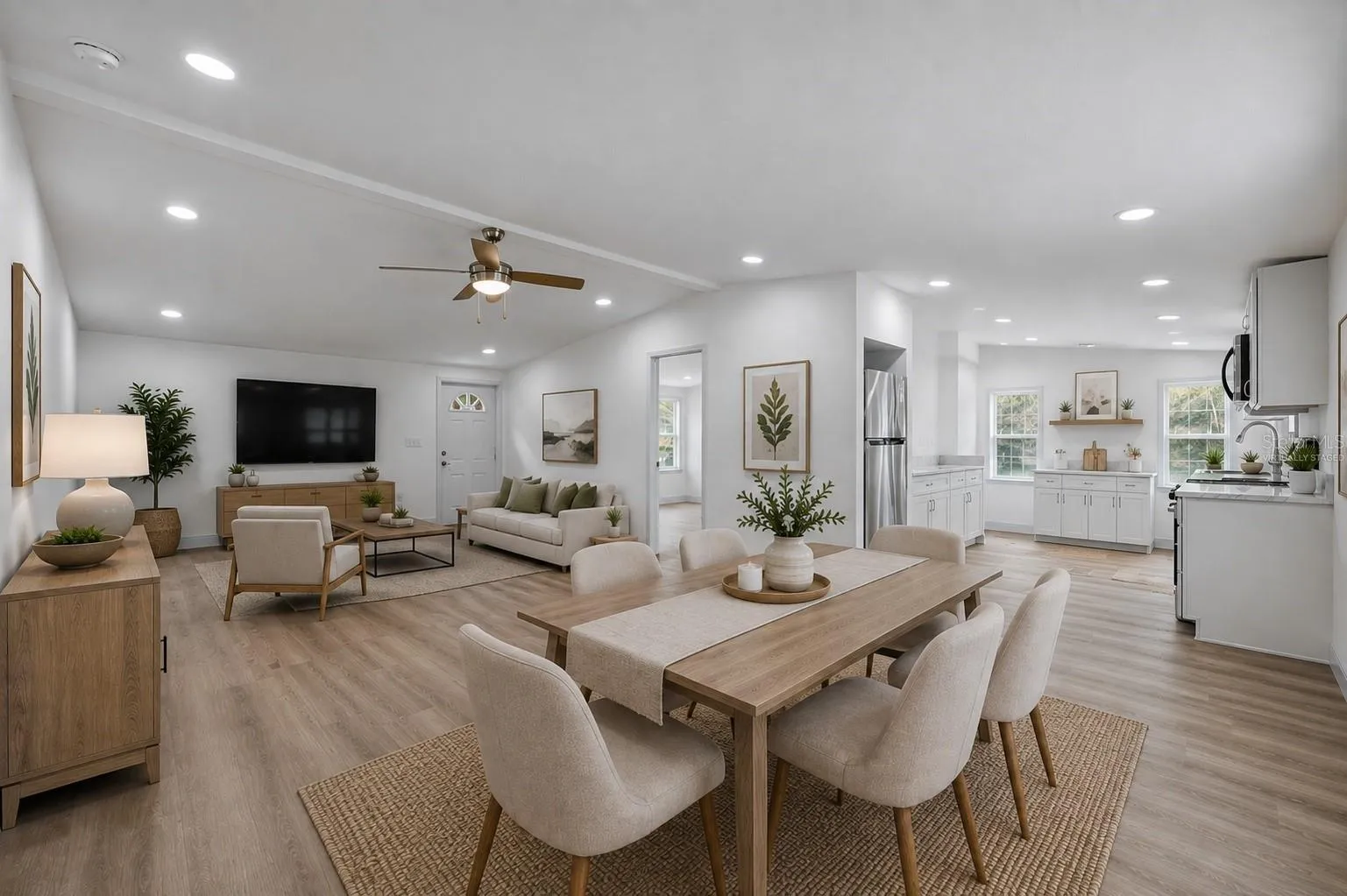 dining /living room combo Virtually staged