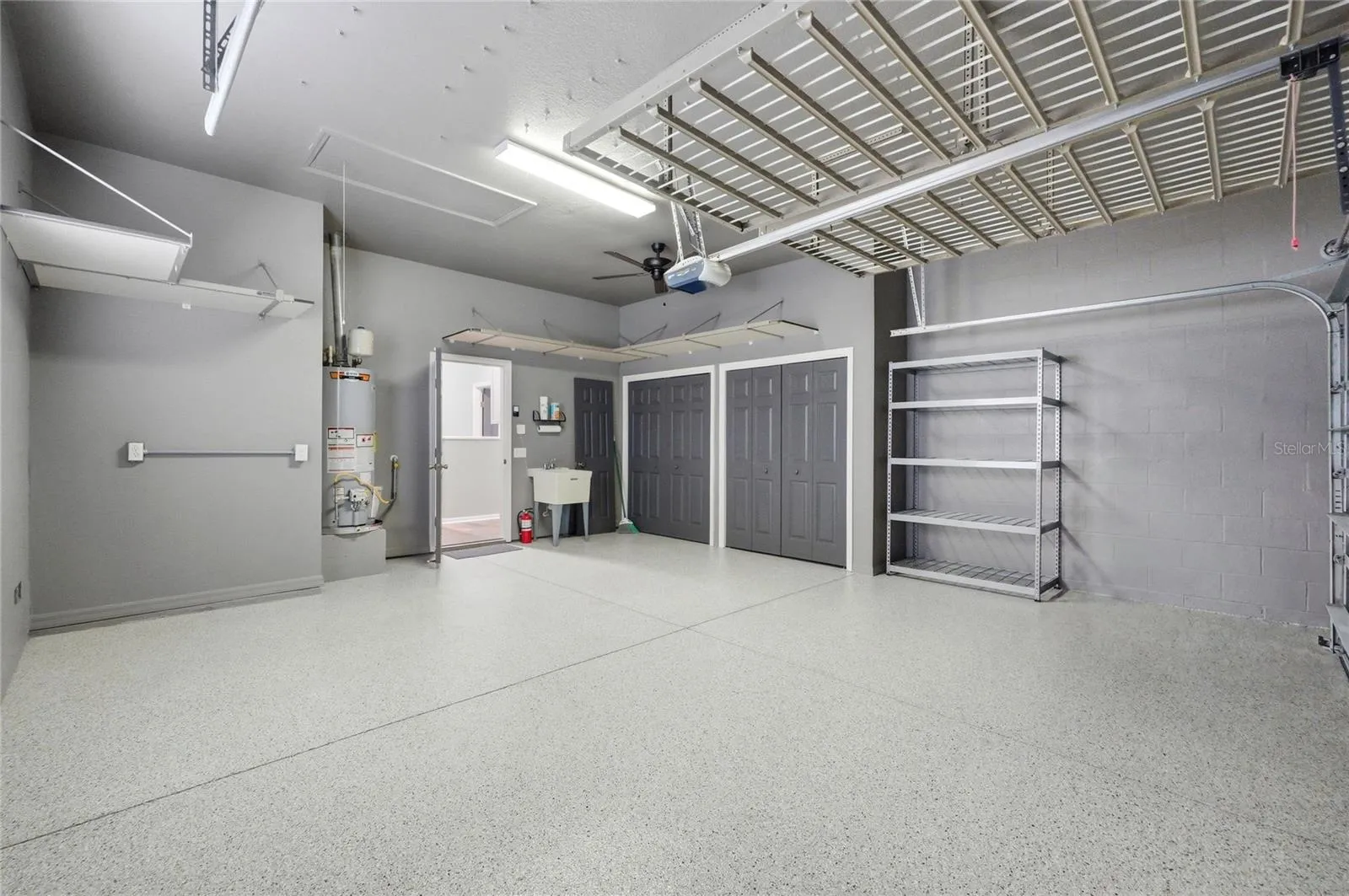 Epoxy Flooring, New Gas Water Heater & Wash Tub