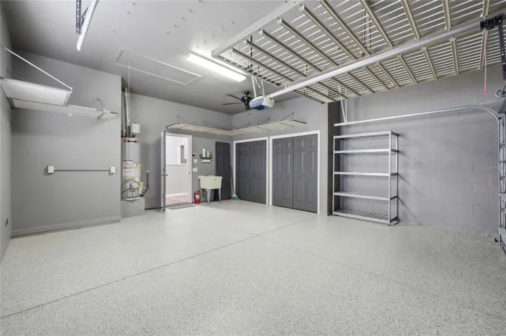 Epoxy Flooring, New Gas Water Heater & Wash Tub
