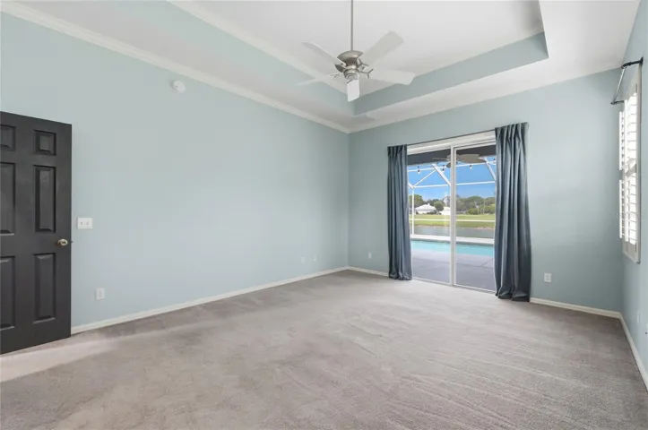 Primary Suite Tray Ceiling with Crown