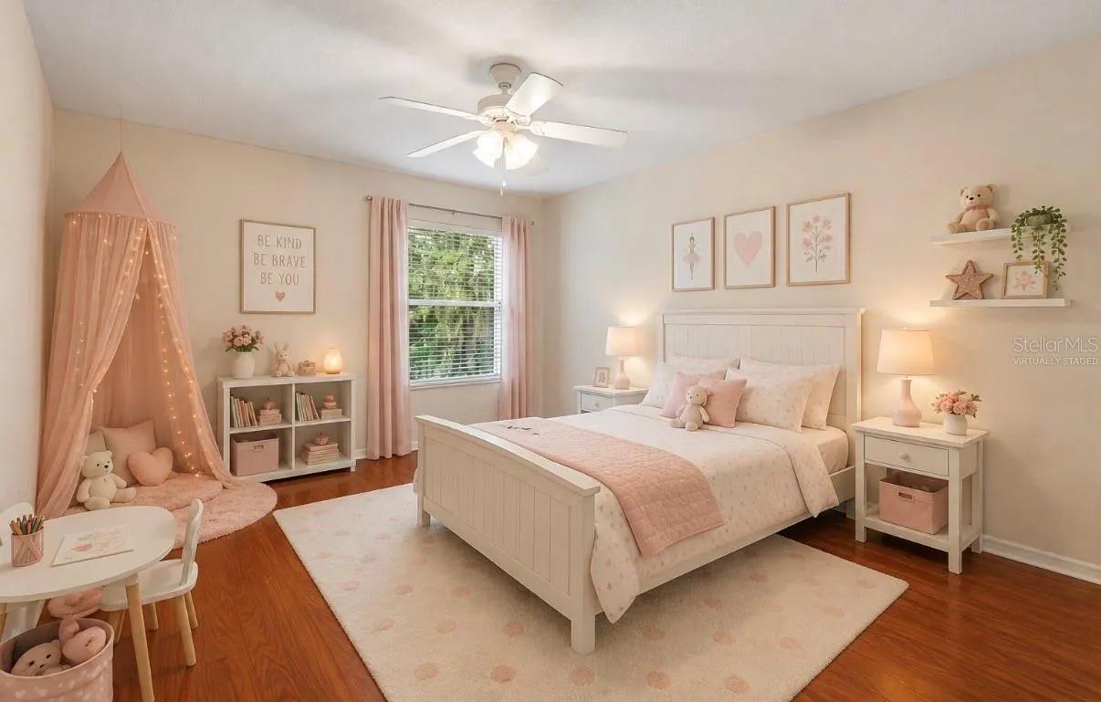 Virtually Staged4th Bedroom upstairs