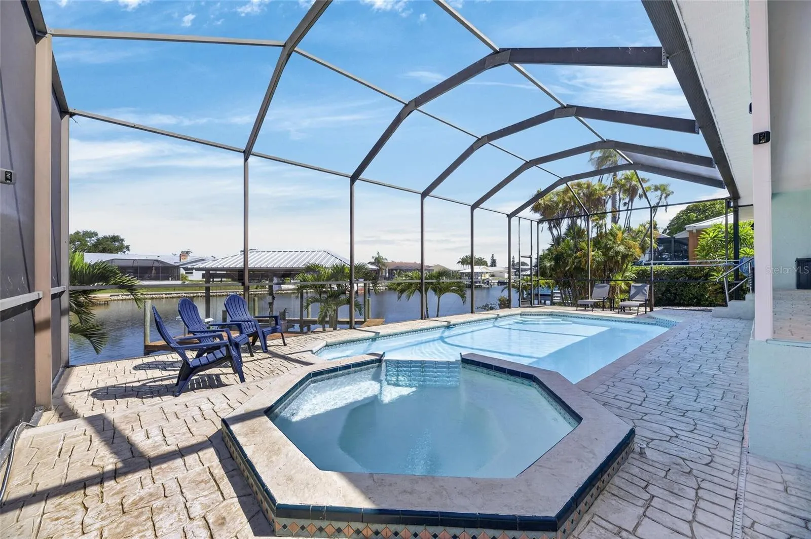Large Screened Enclosure Surrounding a Beautiful Heated Pool &amp; Spa