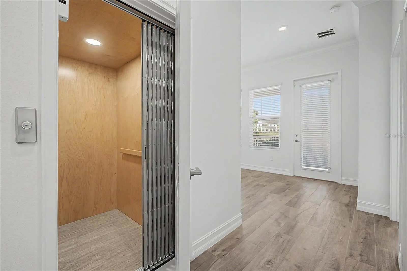 First-level elevator door access.