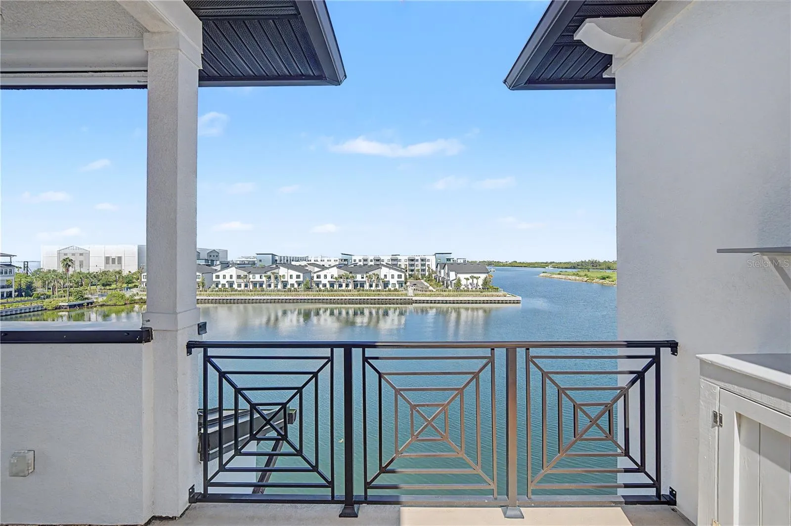 fourth-level patio with a scenic water view.