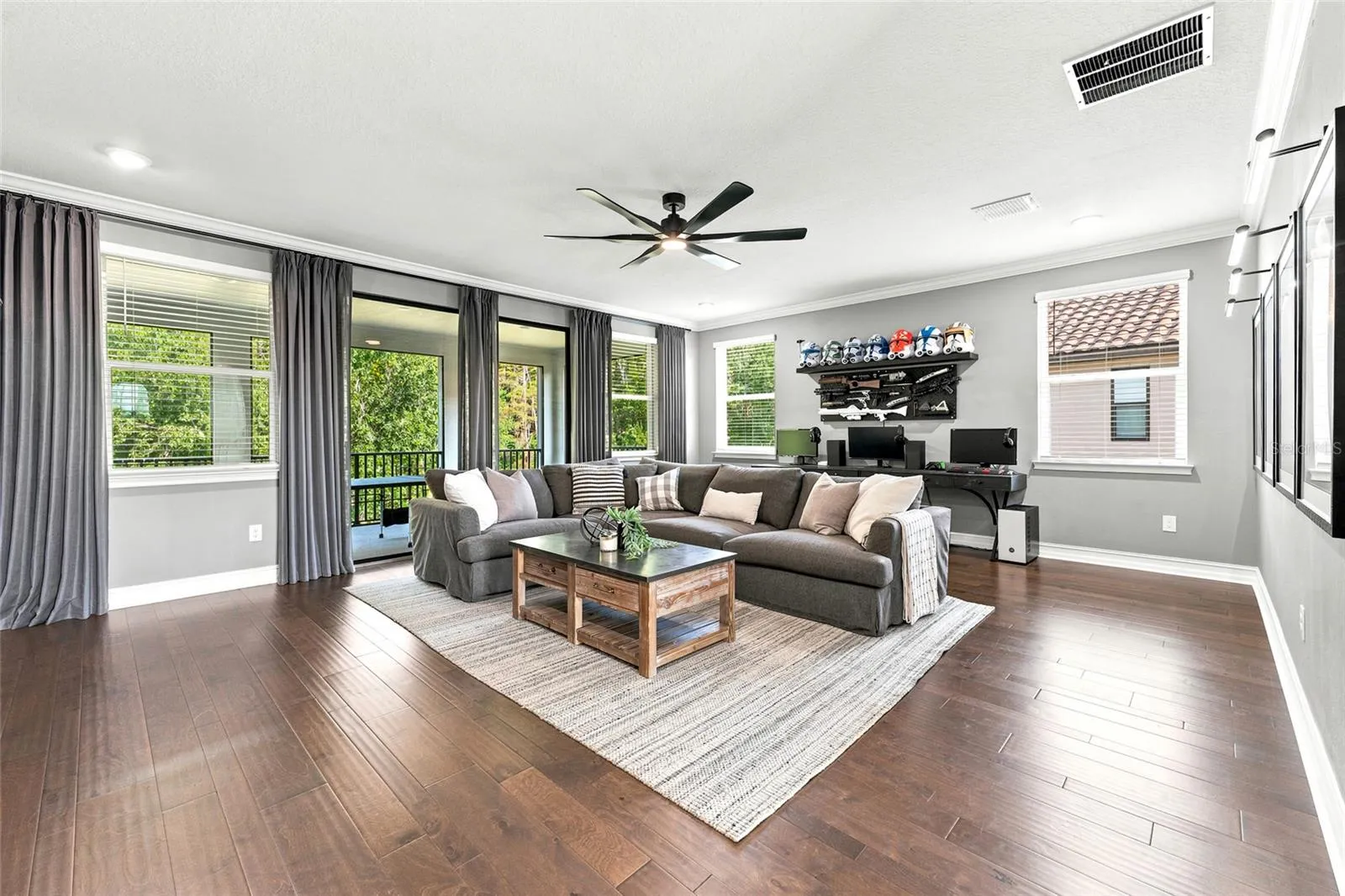 Additional Living Room/Bonus Room upstairs for Massive Fun-Step Outside to your Private Upstairs Screened Balcony
