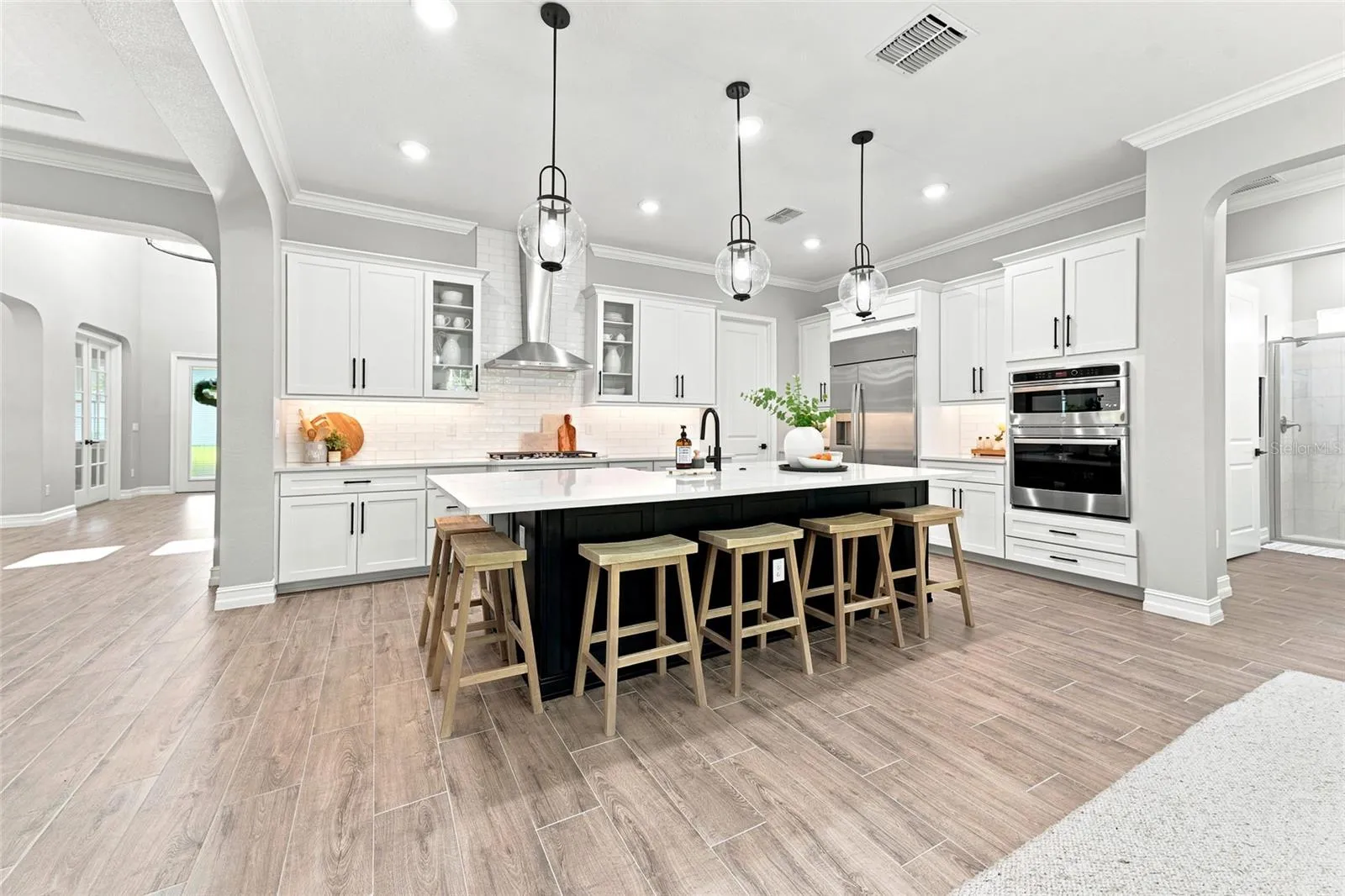 The kitchen is well designed for both beauty and functionality-