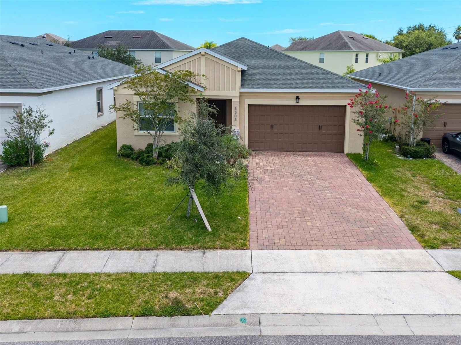 Paver drive and walkway