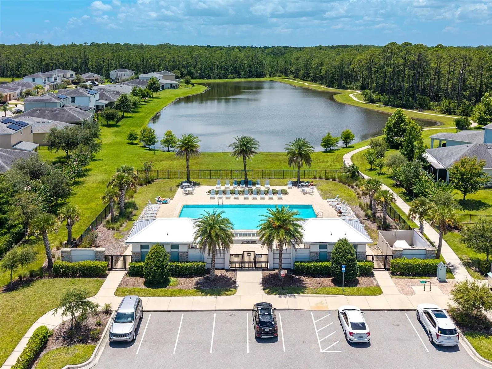 Community pool across street from home