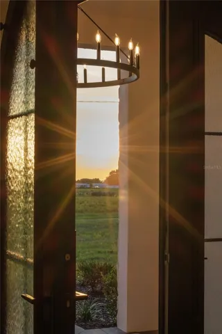 Sunset view from front door