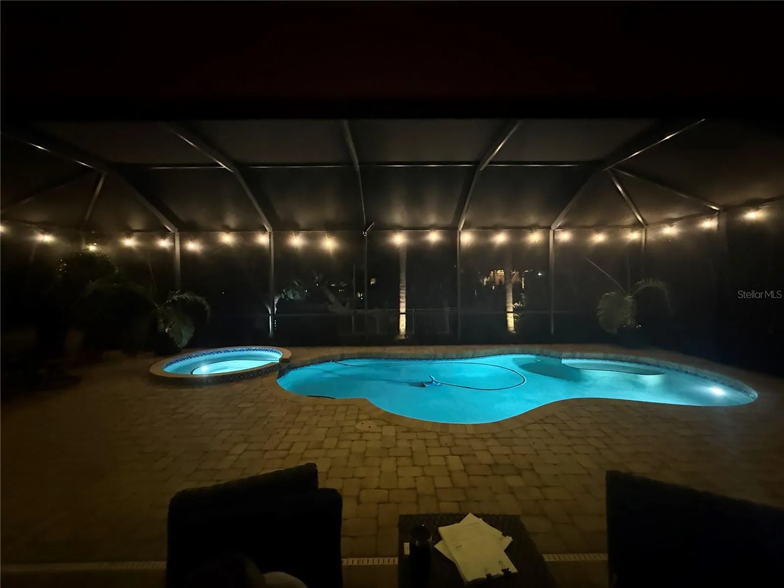 Pool at night