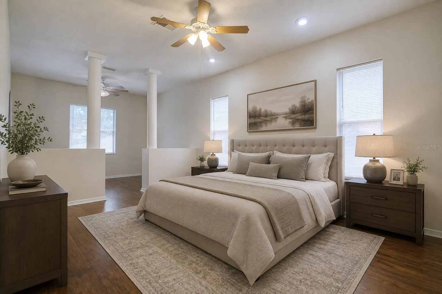 Primary bedroom (staged)