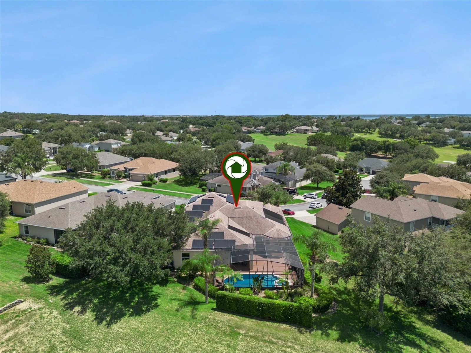 Aerial view of the surrounding Legends neighborhood