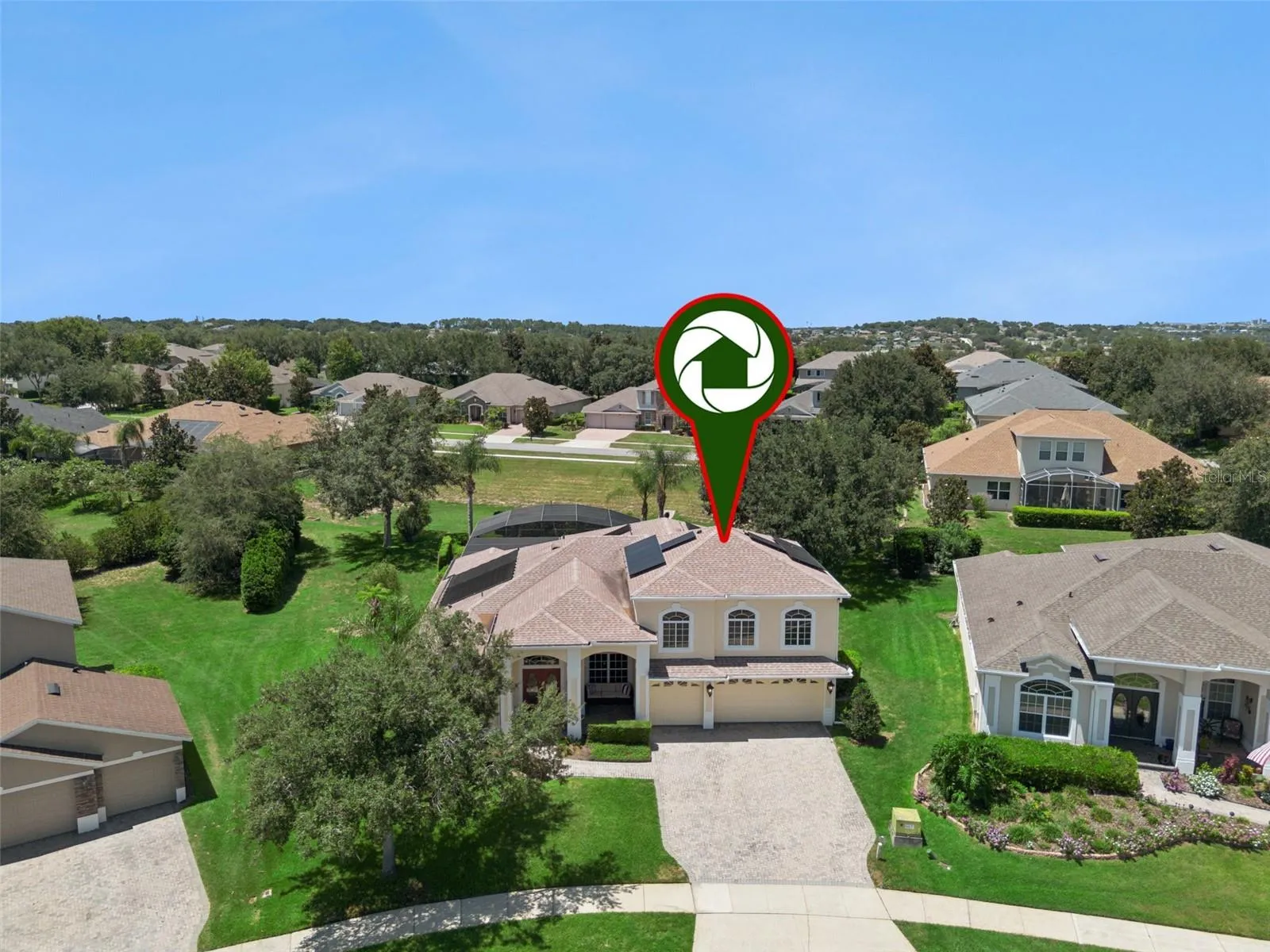 Aerial view - home location