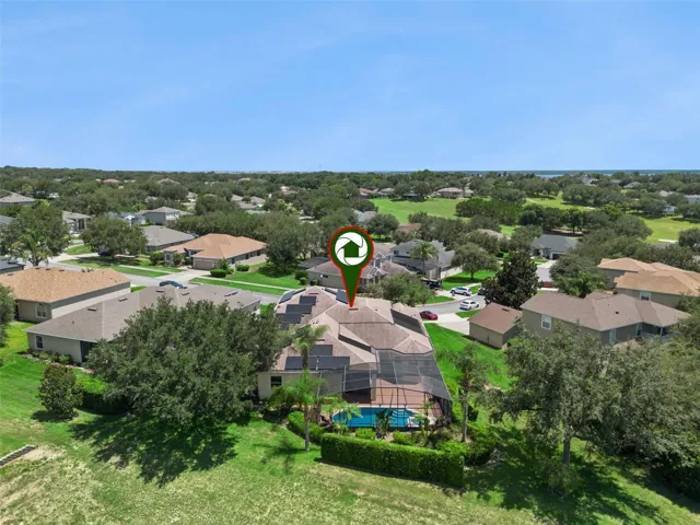 Aerial view of the surrounding Legends neighborhood