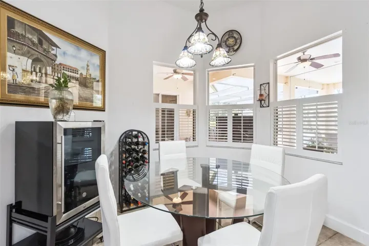 Breakfast nook off the kitchen