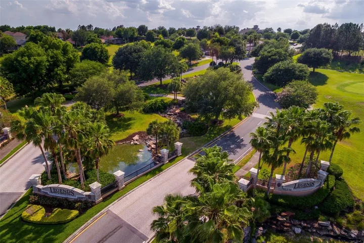 Aerial view of the community entrance