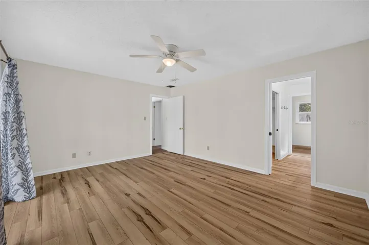 Primary with view of bath and closet