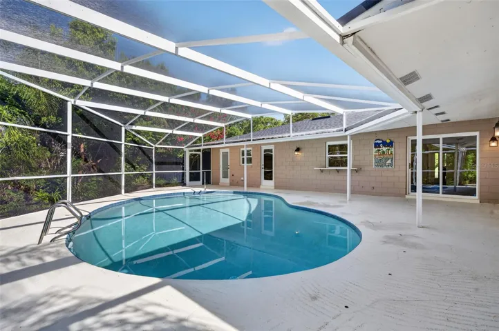 Three access doors to pool area