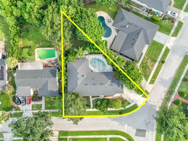 Drone view - pie shaped .29 lot