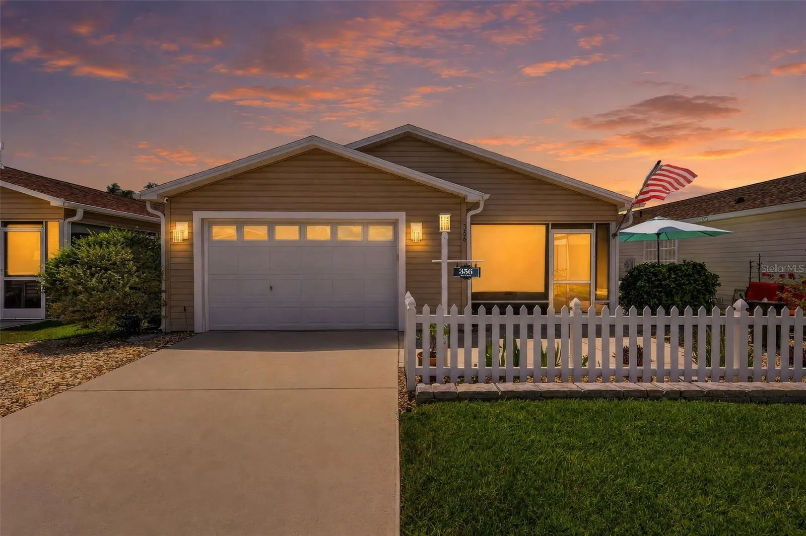 Twilight Front Elevation