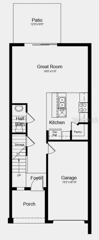 Floor 1- Additional Highlights include: GE refrigerator, washer and dryer, whole house blinds, and extended flooring at 1st floor.
