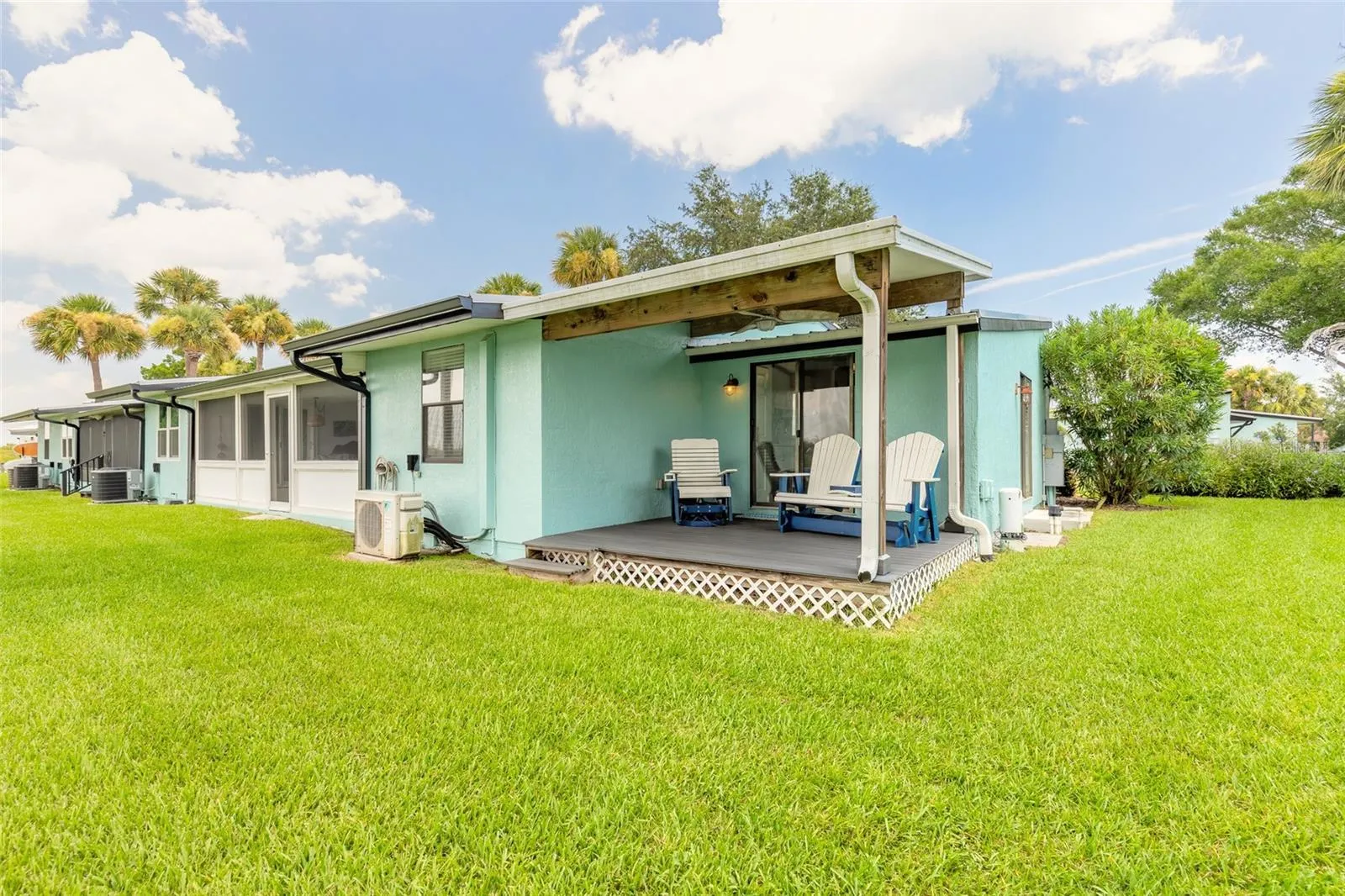 rear covered porch on water with view
