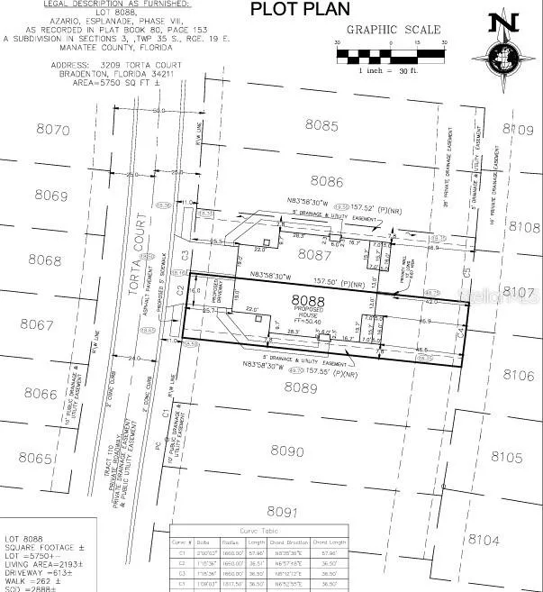 3209 Torta Court Preliminary Plot Plan