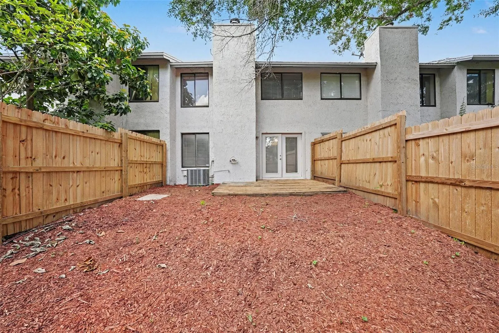 Fenced backyard
