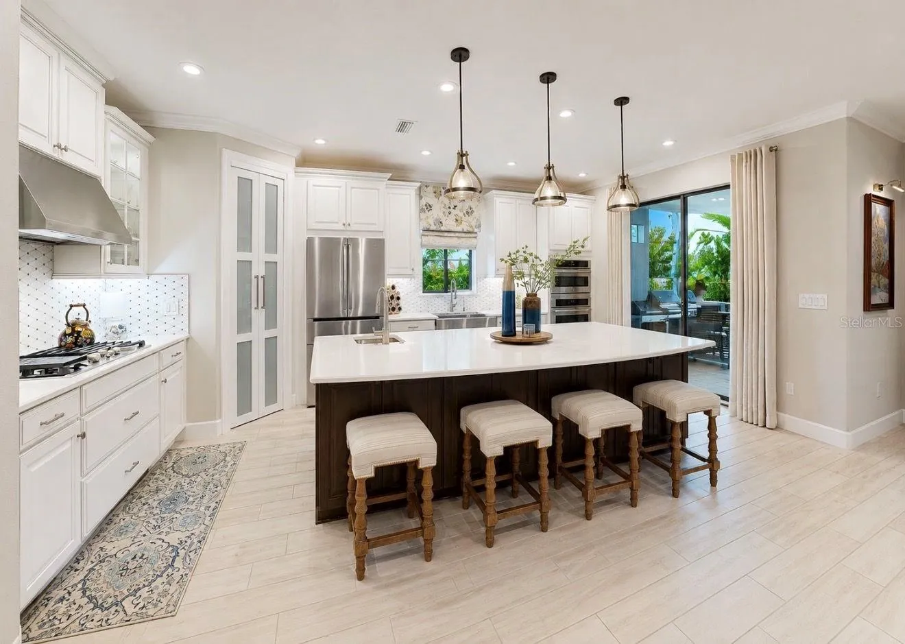 Kitchen with Upgraded Cabinetry and Large Kitchen Island