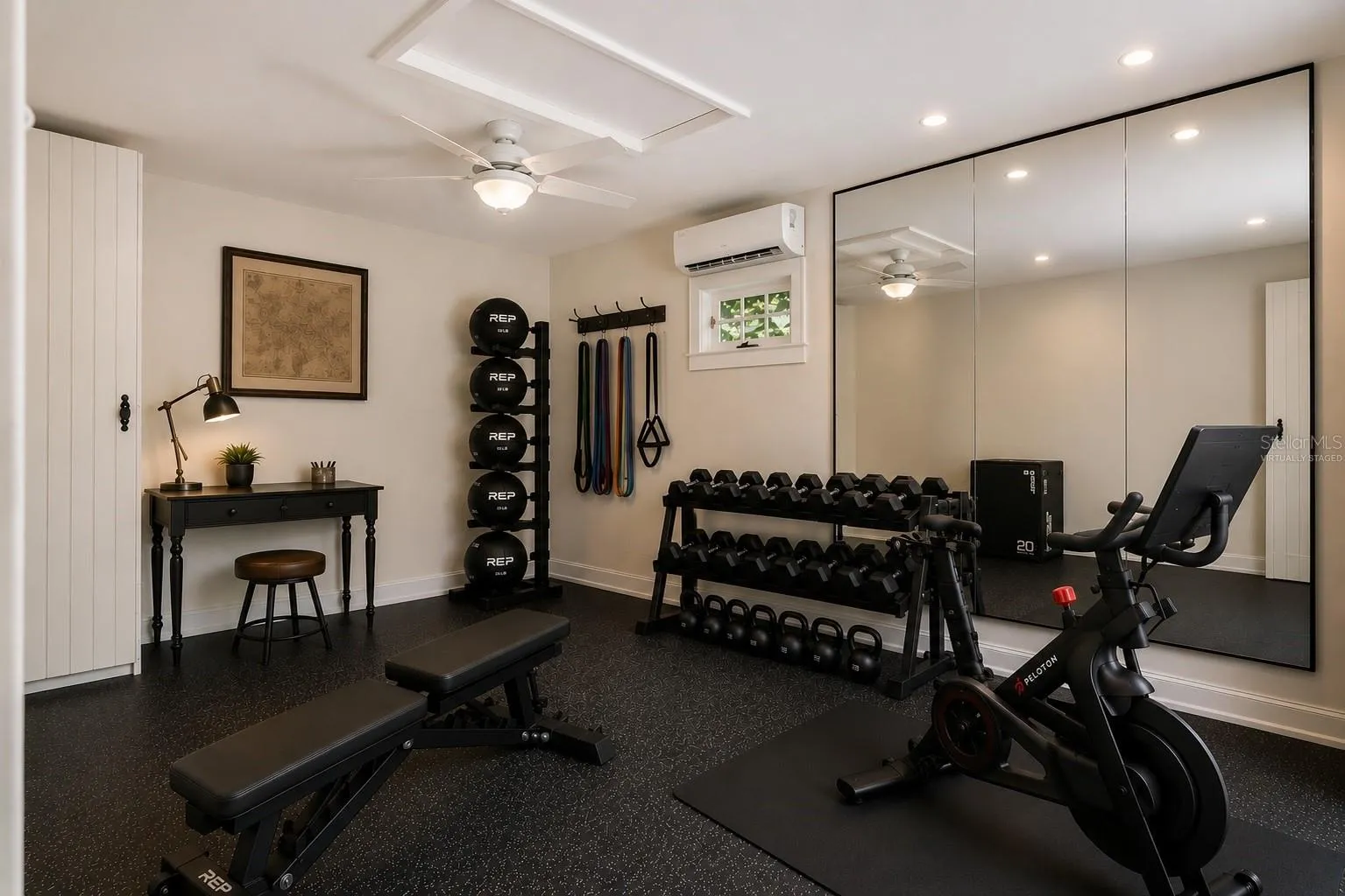 Virtually Staged ADU as Gym/Fitness Area