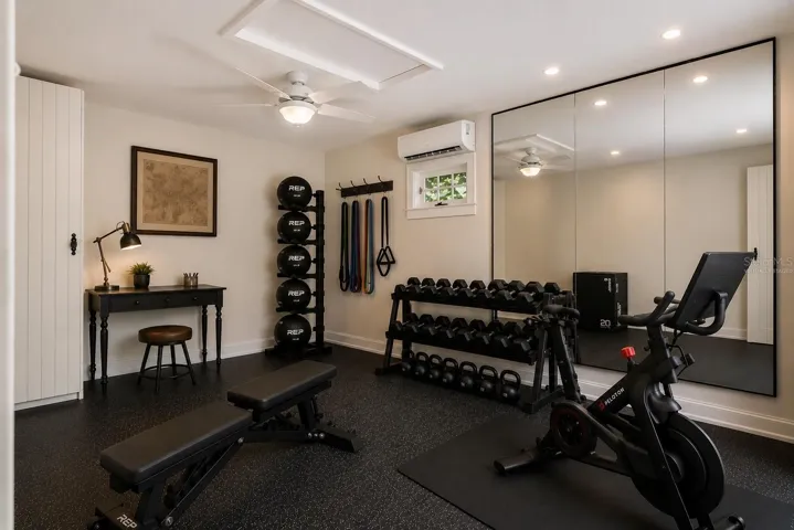 Virtually Staged ADU as Gym/Fitness Area