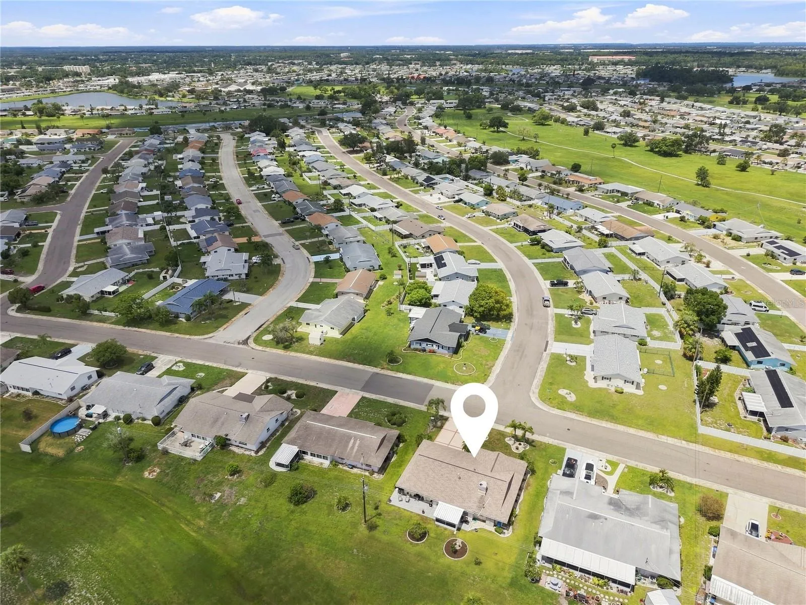 Aerial, Screened Lanai &amp; Large Patio Great for Enjoying Outdoor Florida Living