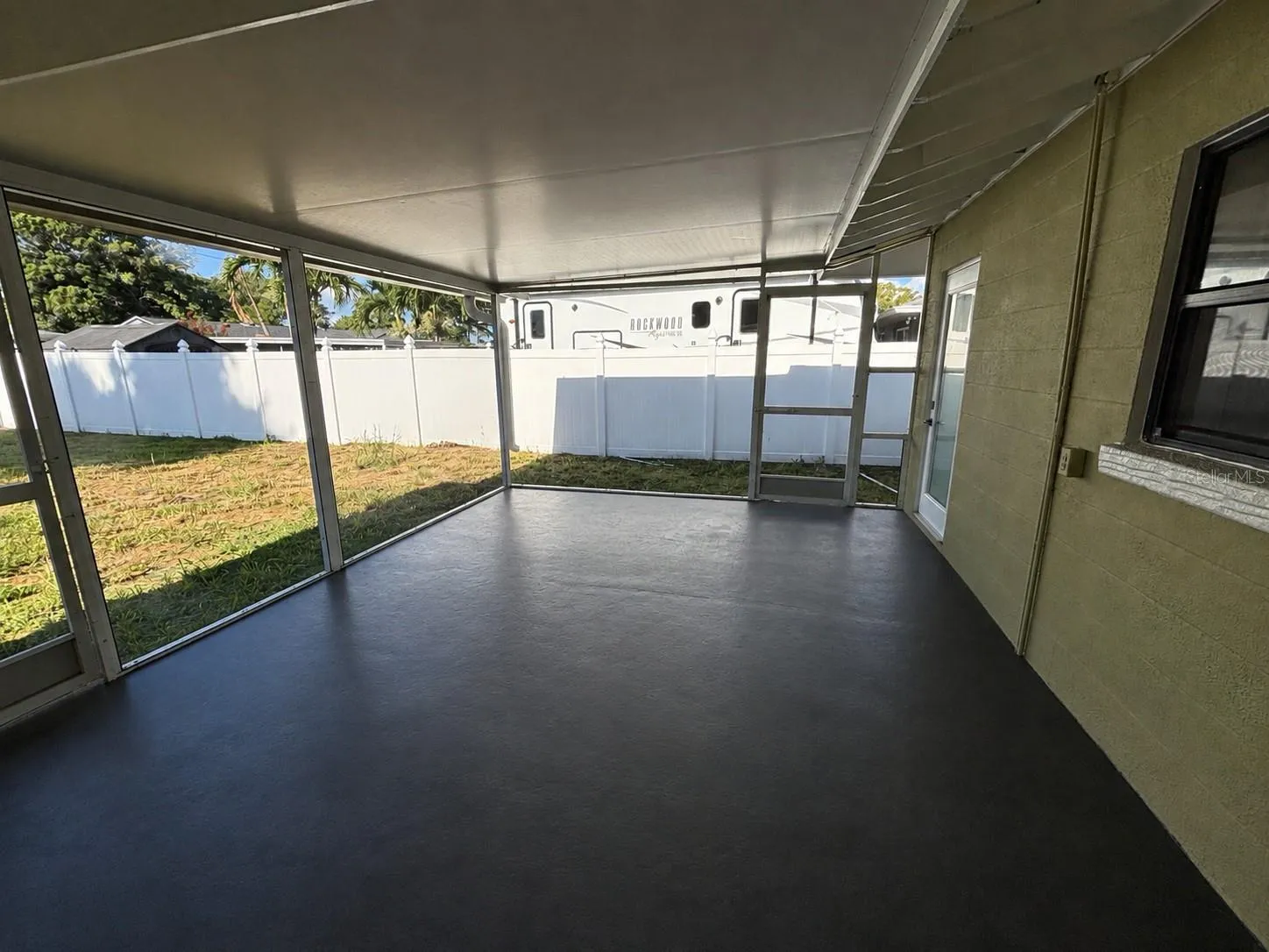 Empty Screened Patio