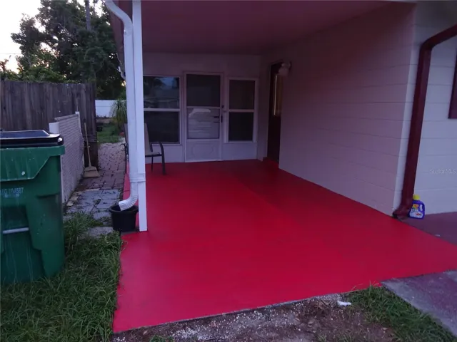 Carport and side entry