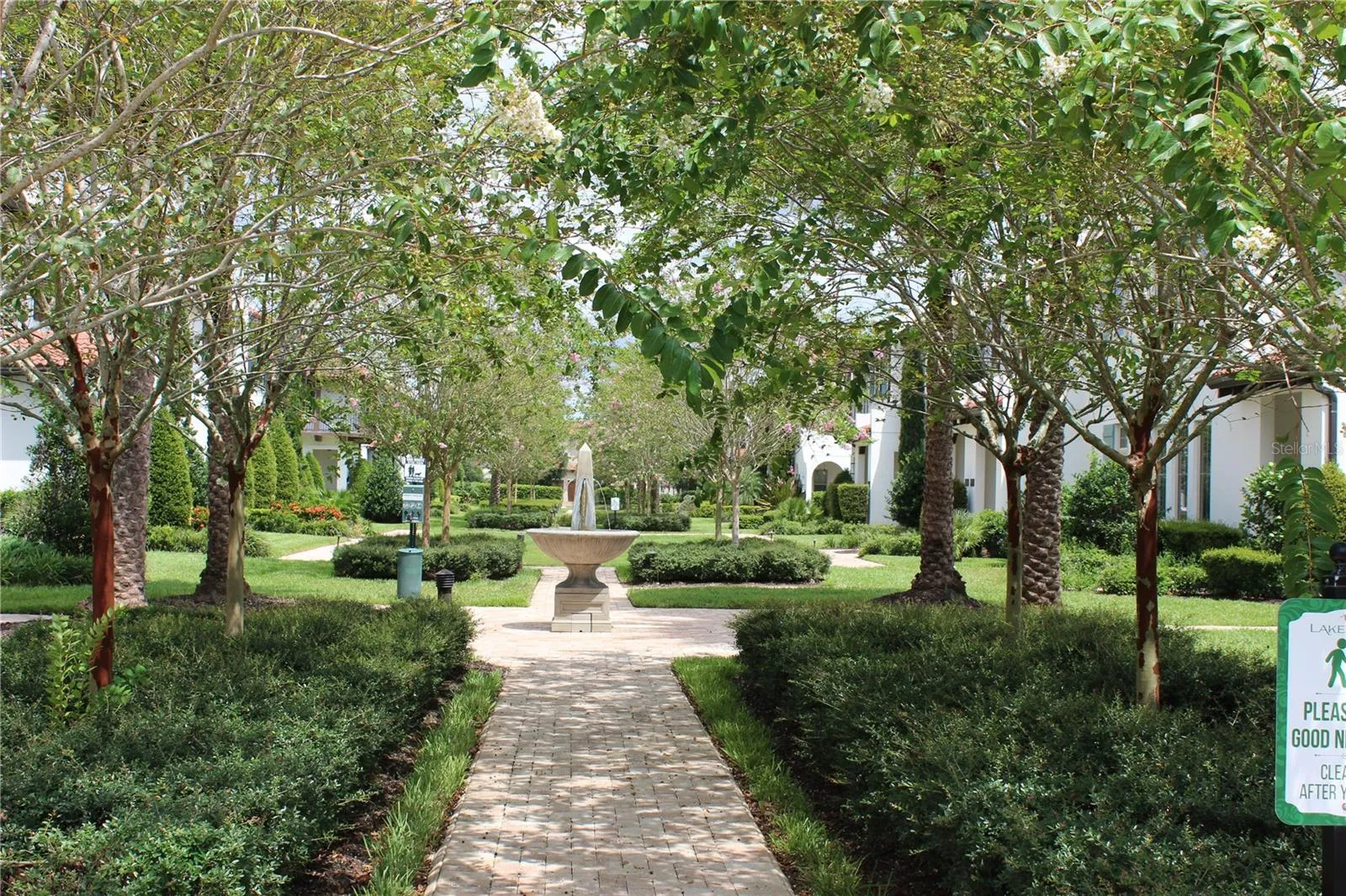 Landscaped common areas